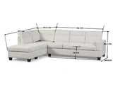 Delano Sectional Linen Sofa with Left Chaise - Beige