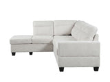 Delano Sectional Linen Sofa with Left Chaise - Beige