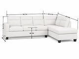 Delano Sectional Linen Sofa with Right Chaise - Beige