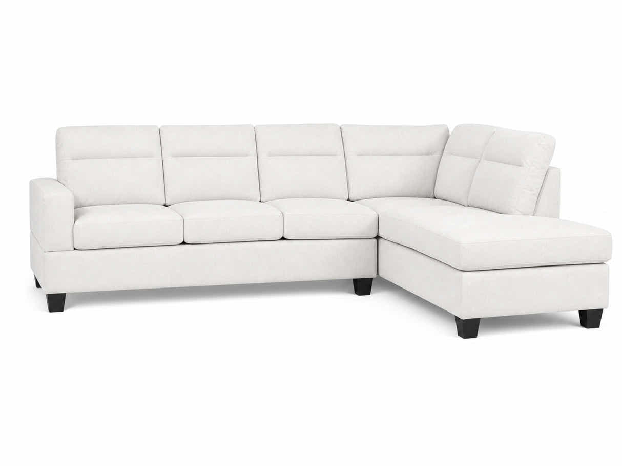 Delano Sectional Linen Sofa with Right Chaise - Beige