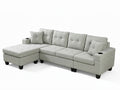 DS New Marcia Sectional Sofa with Chaise Linen - Cream