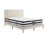 Jervis Bed Frame Linen Beige & K34 Mattress - Queen