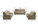Zonny 3-Piece Sofa Set PU - Taupe