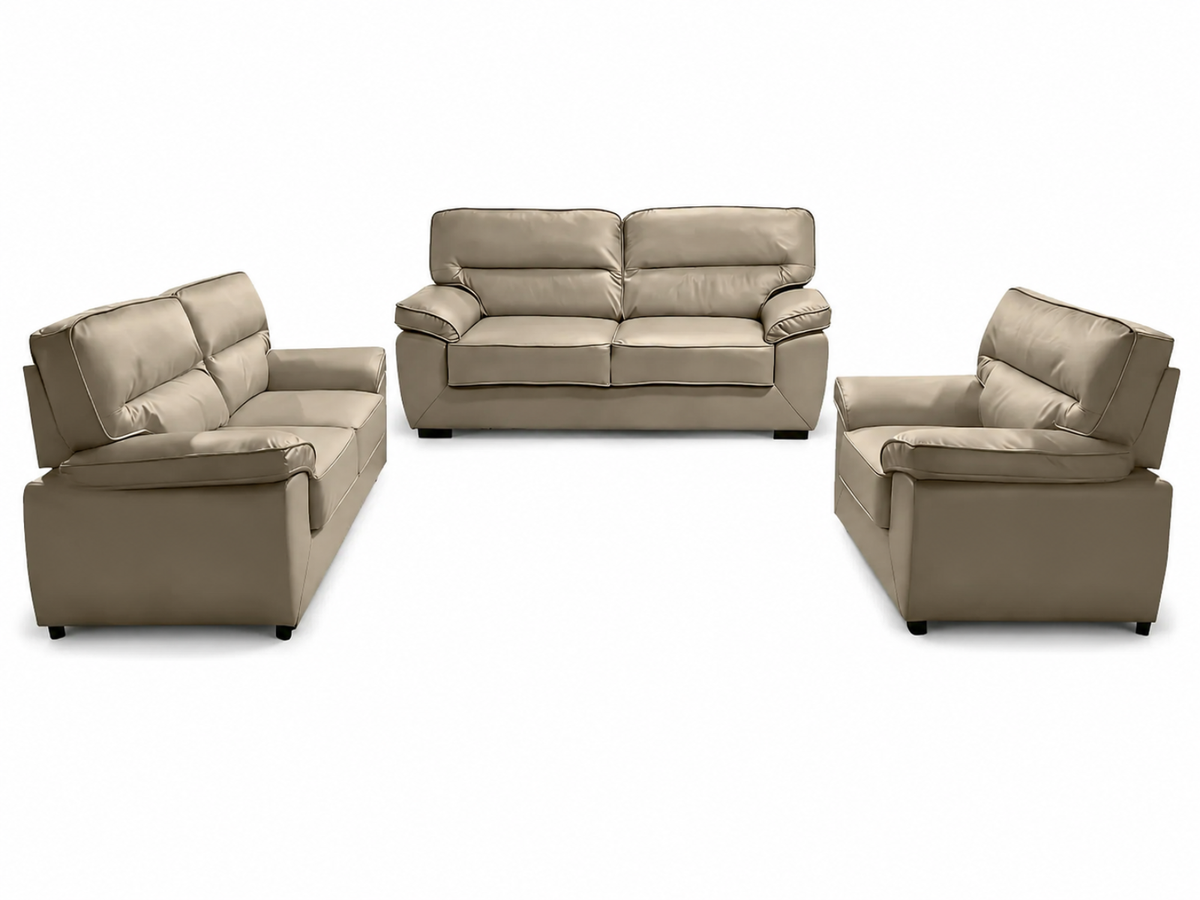 Zonny 3-Piece Sofa Set PU - Taupe
