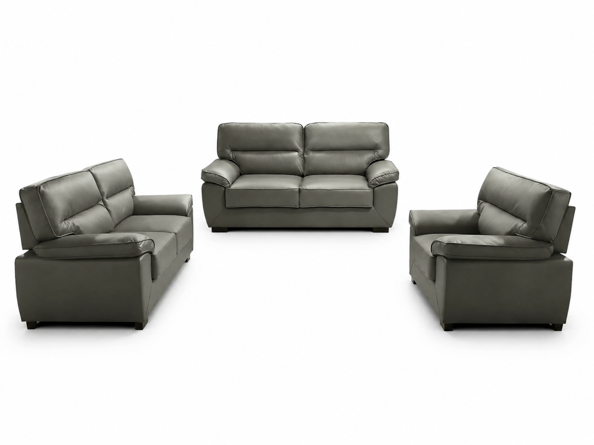 Zonny 3-Piece Sofa Set PU - Dark Green