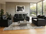 Kolby 3-Piece PU Sofa Set - Black