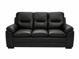 Kolby 3-Piece PU Sofa Set - Black