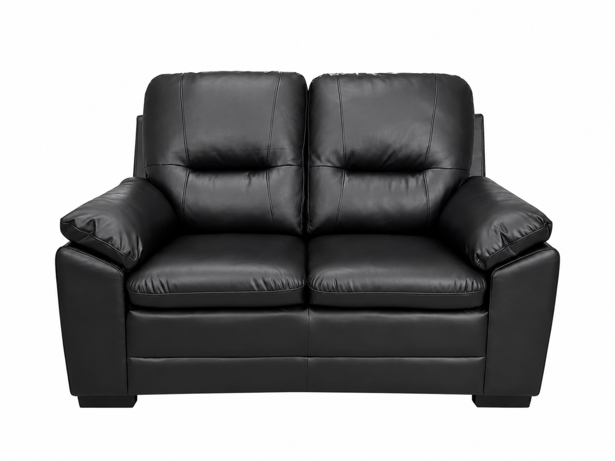 Kolby 3-Piece PU Sofa Set - Black