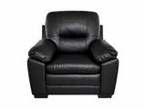 Kolby 3-Piece PU Sofa Set - Black