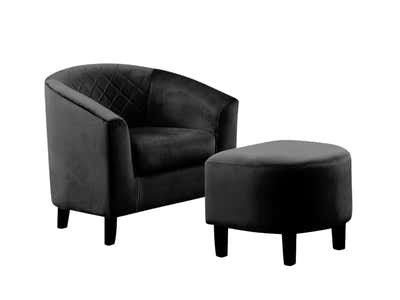 DS Cambia Tub Chair with Ottoman Velvet - Black