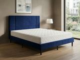 Aubrey Velvet Bed Frame & Bon15 Mattress - Queen