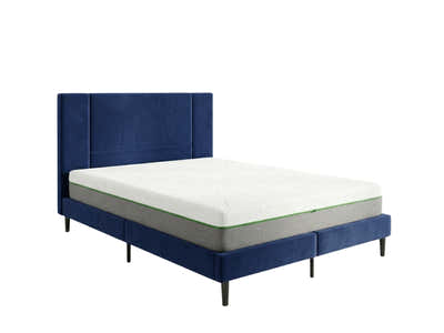 Aubrey Velvet Bed Frame & 3 Way Mattress - Queen