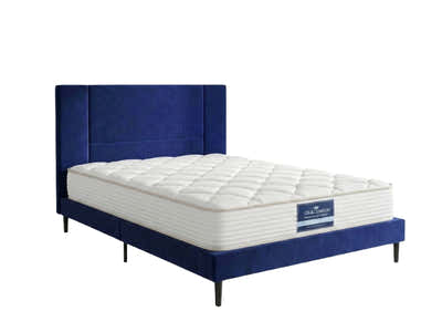 Aubrey Velvet Bed Frame & PIL20 Mattress - Queen