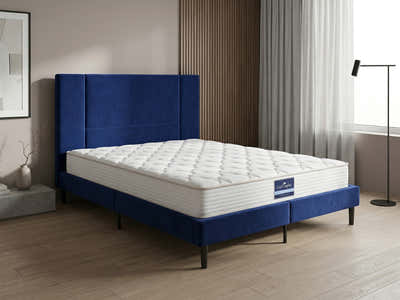 Aubrey Velvet Bed Frame & PIL20 Mattress - Queen