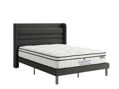 Blanche Linen Bed Frame & Boucle22 Mattress - Double