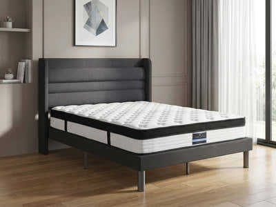 Blanche Linen Bed Frame & G31 Mattress - Double