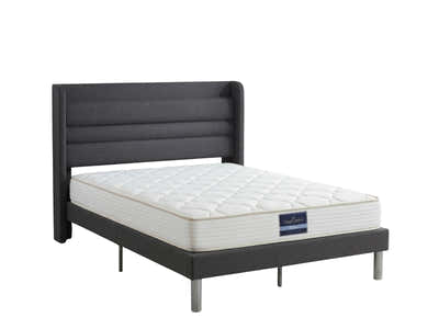 Blanche Linen Bed Frame & PIL20 Mattress with Pillows - Double