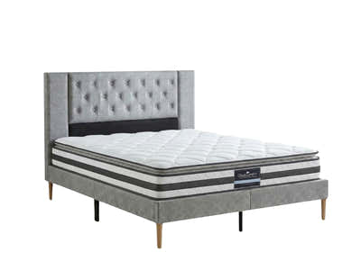 Matilda Velvet Bed Frame & Bon21Mattress - Double