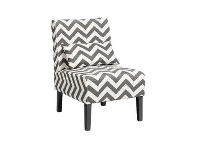 Percy Accent Chair - Black + White