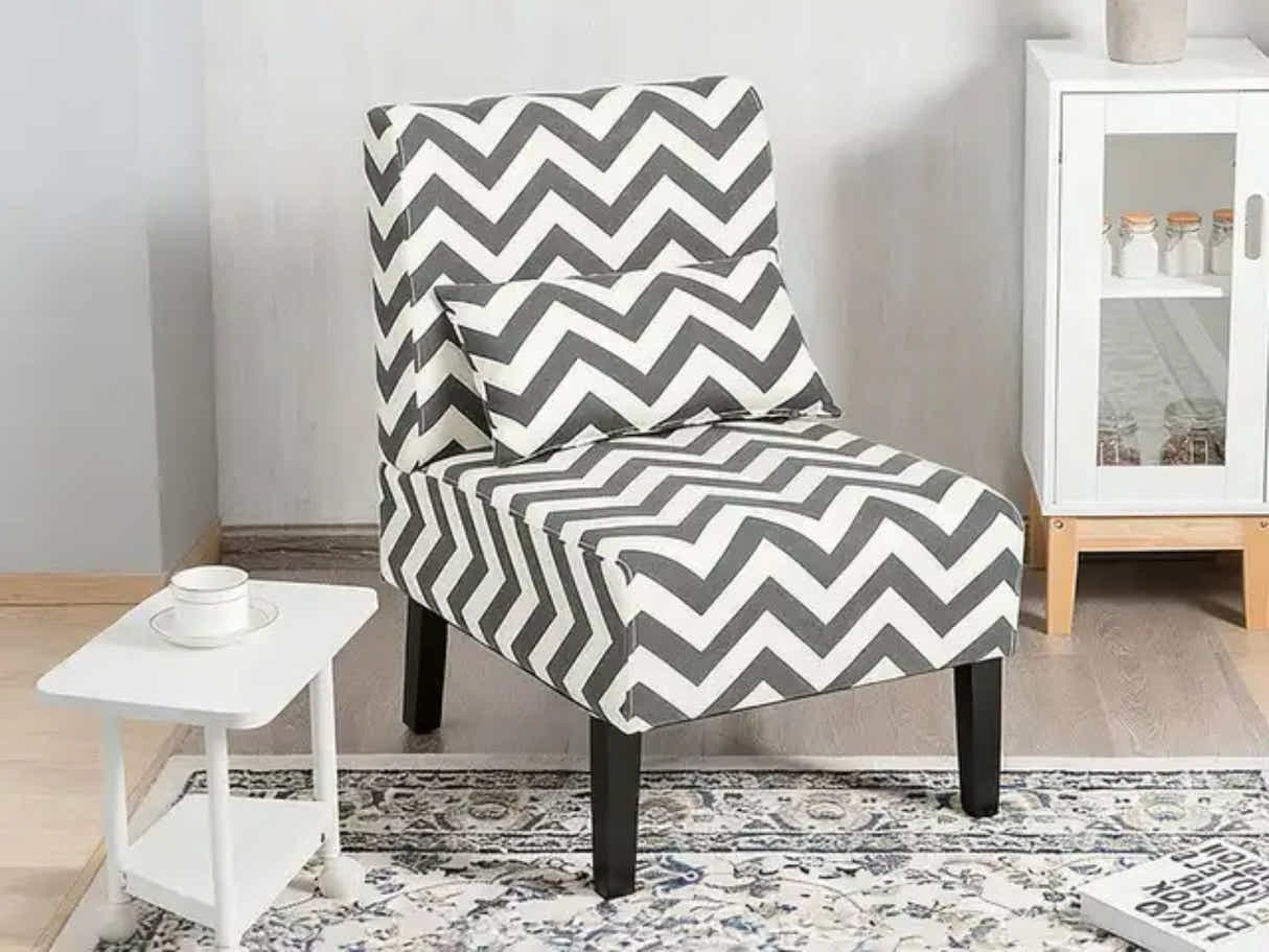 Percy Accent Chair - Black + White