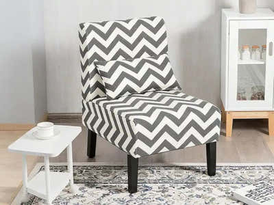 Percy Accent Chair - Black + White