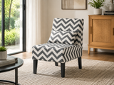 Percy Accent Chair - Black & White