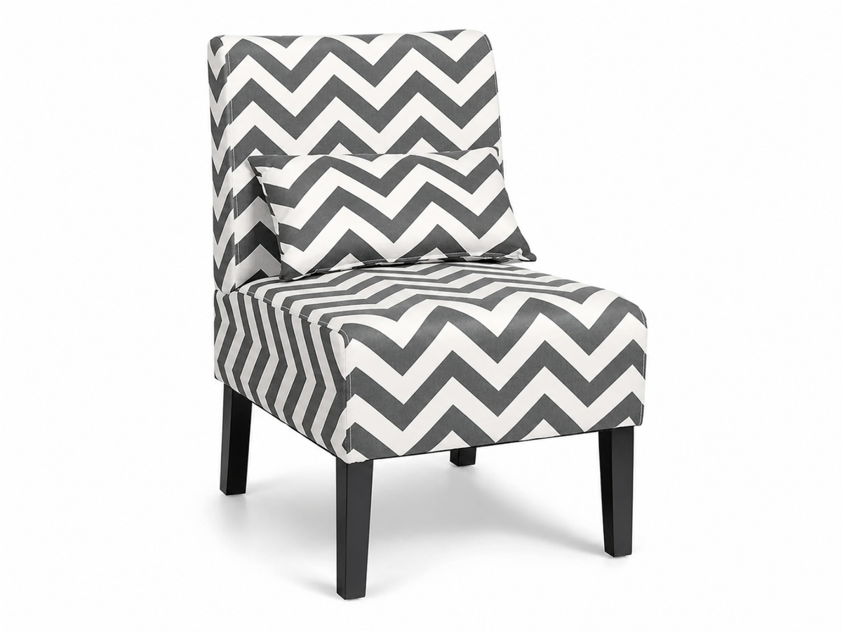 Percy Accent Chair - Black & White
