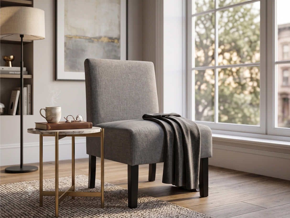 Percy Accent Chair - Dark Grey