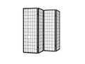 4-Panel Room Divider E P1 - Black