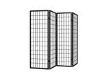 4-Panel Room Divider E P1 - Black