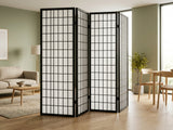 4-Panel Room Divider E P1 - Black