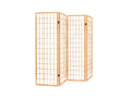 4-Panel Room Divider E P1 - Natural Wood