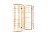 4-Panel Room Divider E P1 - Natural Wood