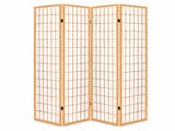 4-Panel Room Divider E P1 - Natural Wood