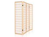 4-Panel Room Divider E P1 - Natural Wood