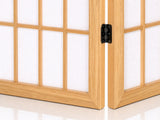 4-Panel Room Divider E P1 - Natural Wood