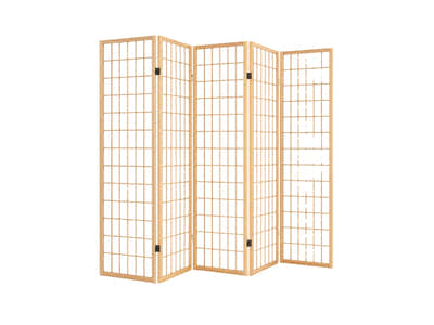 6-Panel Room Divider E P1 - Natural Wood