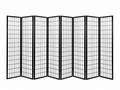 8-Panel Room Divider E P1 - Black
