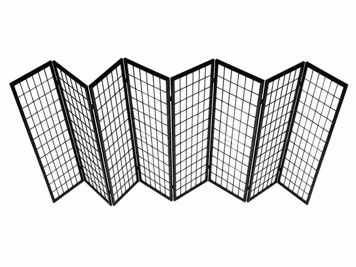 8-Panel Room Divider E P1 - Black