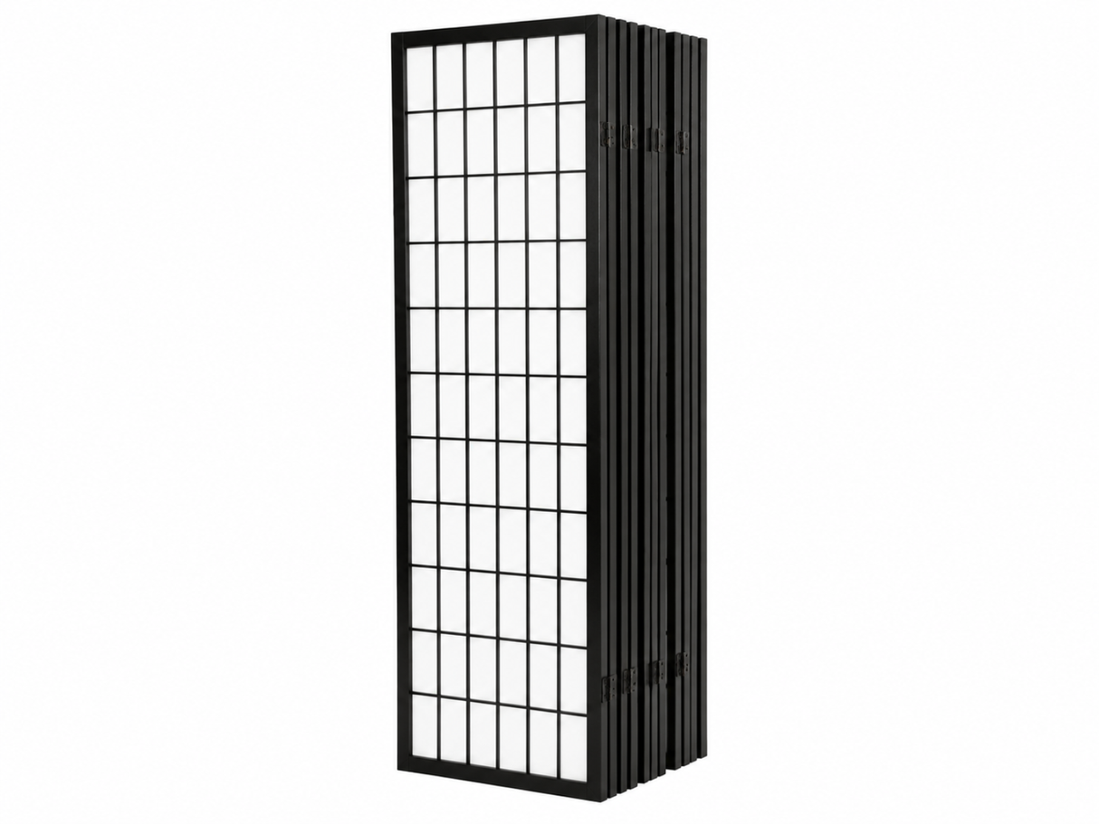8-Panel Room Divider E P1 - Black