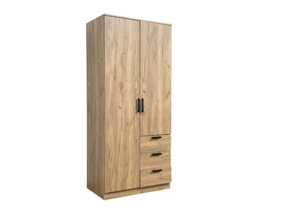 Upgraded Kane 2-Door Wardrobe With Drawers