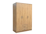 Upgraded Evander 3-Door Wardrobe With Drawers