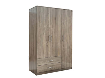 Upgraded Alada 3-Door Wardrobe With Drawers