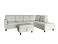 Vega Sectional Sofa with Ottoman Linen - Beige
