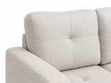 Vega Sectional Sofa with Ottoman Linen - Beige