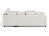 Vega Sectional Sofa with Ottoman Linen - Beige