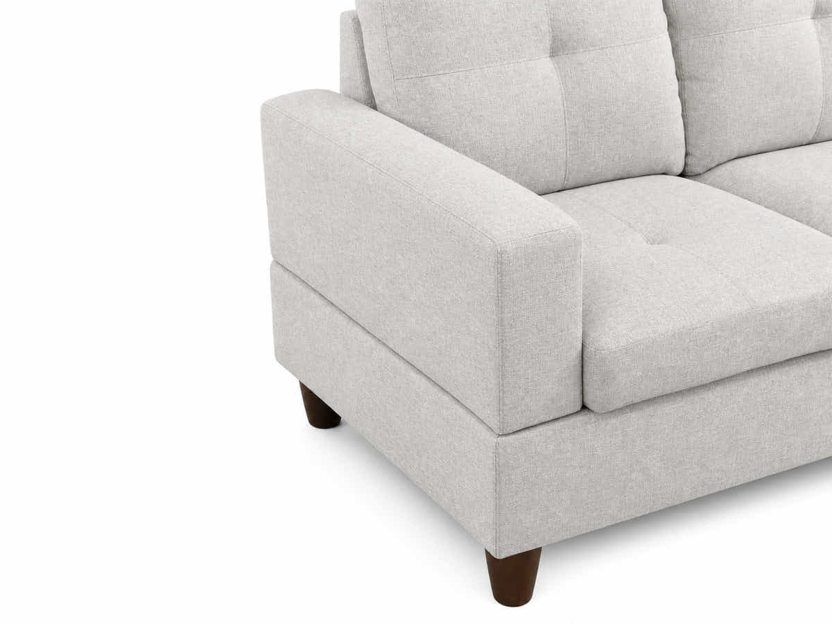Vega Sectional Sofa with Ottoman Linen - Beige