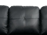 Vega Sectional Sofa with Ottoman PU - Black