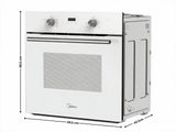 T Midea 6 Function Oven White glass