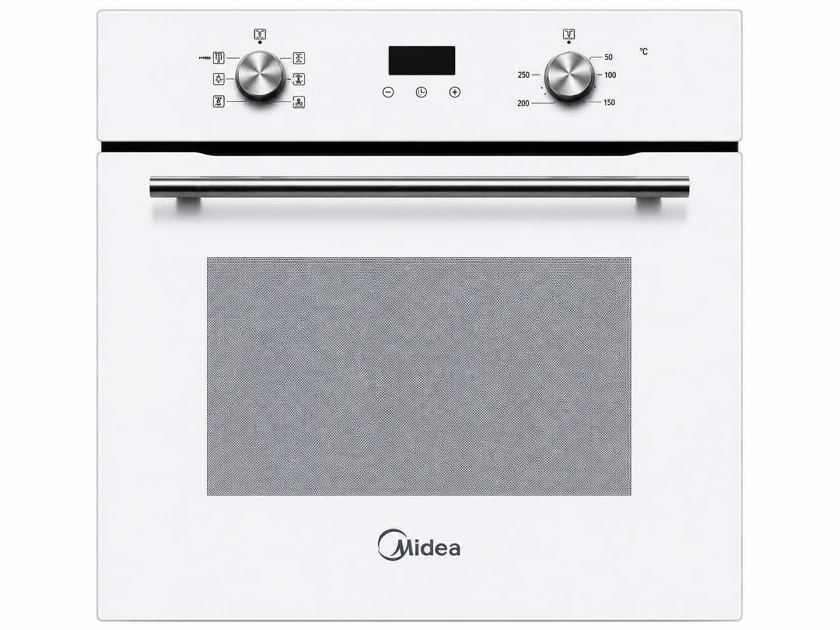 T Midea 6 Function Oven White glass